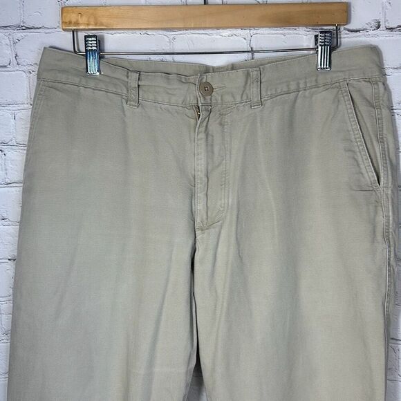 Patagonia Mens Worn Wear Duck Pants Organic Cotton size 34 Chino Khaki 56825 - Picture 2 of 10